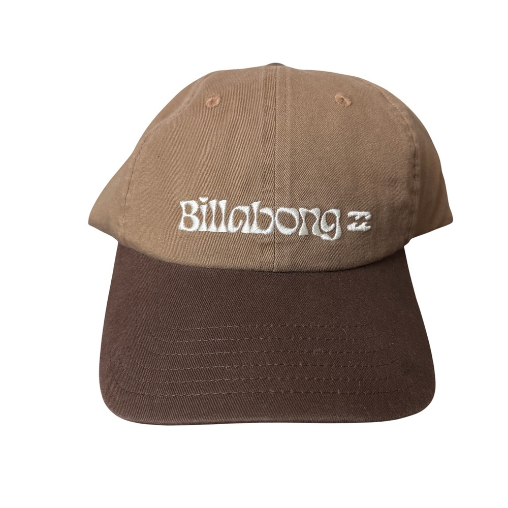 Billabong Snapback Hat OS Brown Funghi Vintage Khaki Two-Tone Logo BL001488M